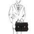 Ventimiglia - Leather multi compartment TL SMART briefcase with front pockets